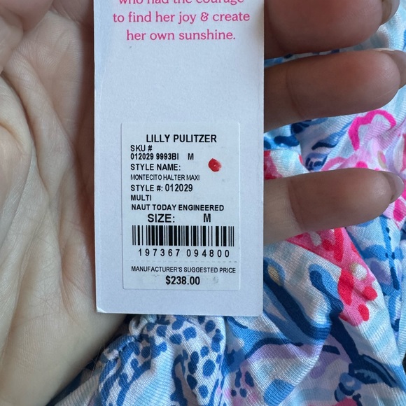 Lilly Pulitzer Vibrant Blue and Pink Maxi Dress - Picture 3 of 4